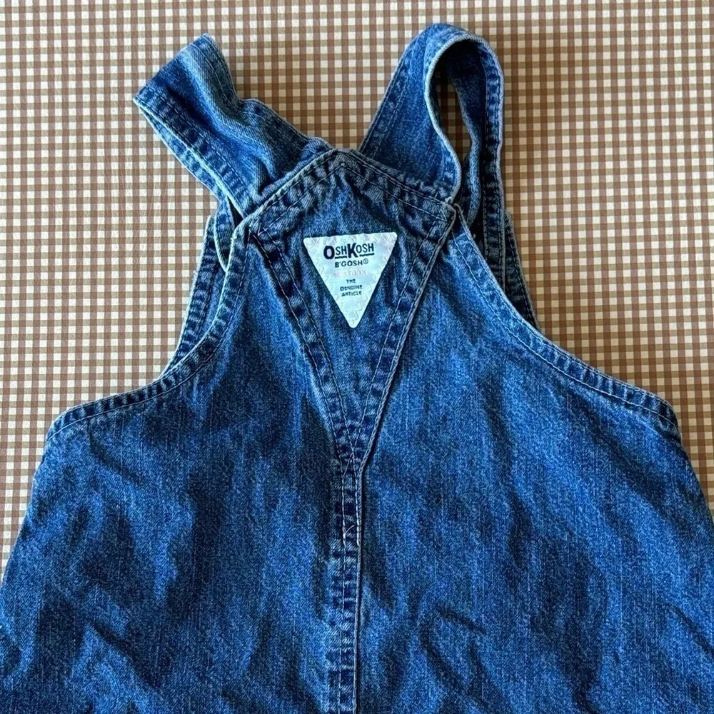 Vintage OshKosh Toddler denim overalls style‎ jumper dress. Size 4
